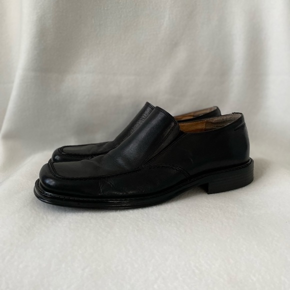Aldo Mens Size 44 Black Leather Loafers - Picture 3 of 16